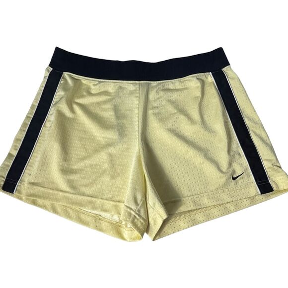 Nike Pants - Nike Women's Large 12-14 Running Athletic Shorts Yellow & Navy RN56323 CA05553